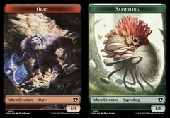 Ogre (0028) // Saproling (0035) Double-Sided Token